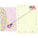 Ano 1998. Conjunto de Papel de Carta Little Twin Stars ST1 Antigo (Vintage) Sanrio