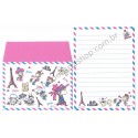 Conjunto de Mini-Papel de Carta com envelope ADO MIZUMORI 0040