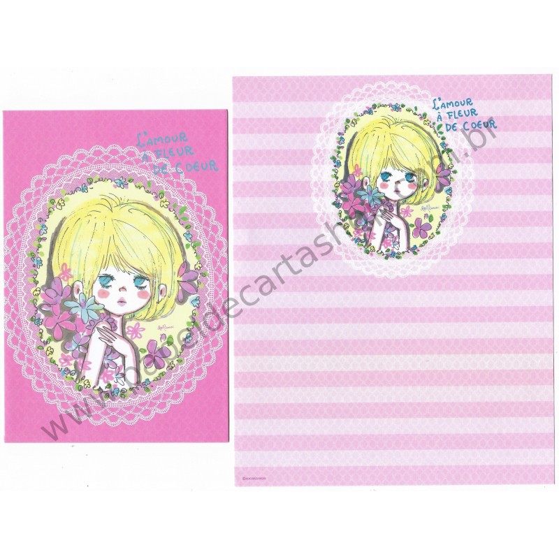 Conjunto de Papel de Carta com envelope ADO MIZUMORI 0041