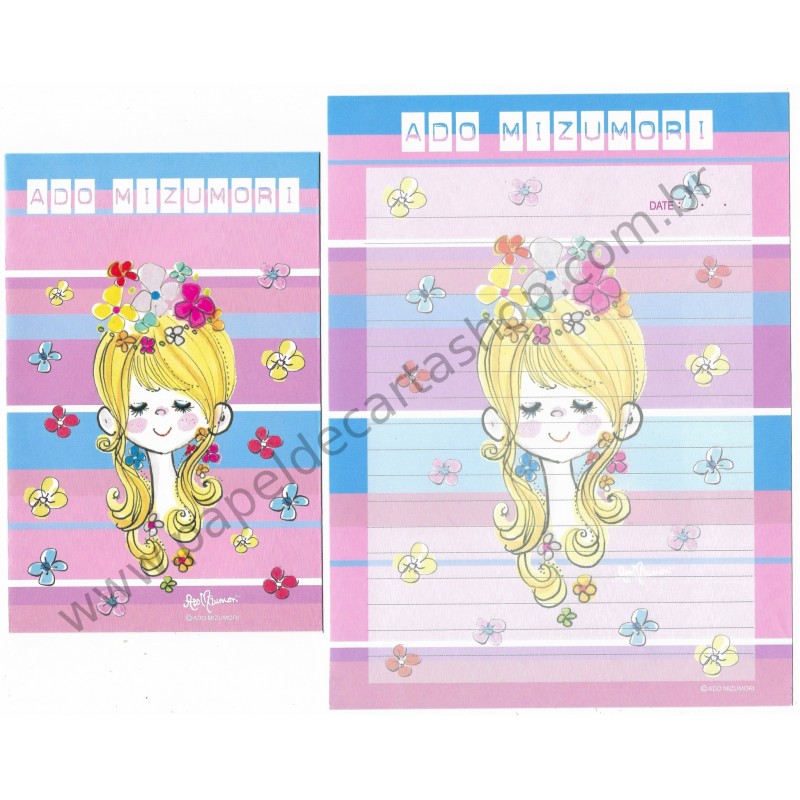 Conjunto de Papel de Carta com envelope ADO MIZUMORI 0045