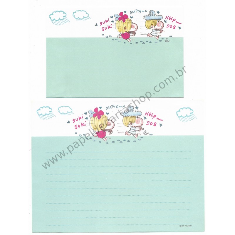 Conjunto de Papel de Carta com envelope ADO MIZUMORI 0046