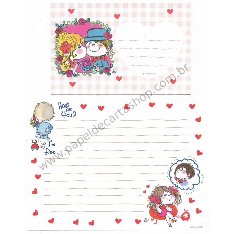 Conjunto de Papel de Carta com envelope ADO MIZUMORI 0047