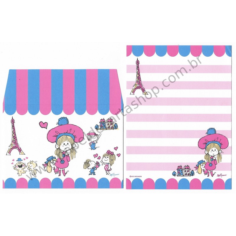 Conjunto de Mini-Papel de Carta com envelope ADO MIZUMORI 0051