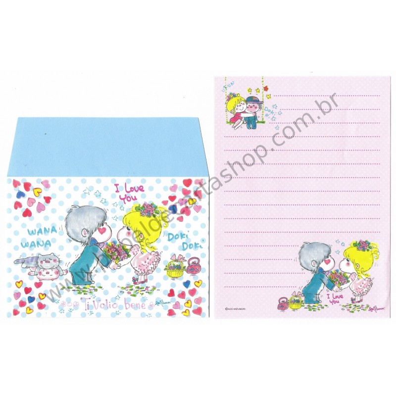 Conjunto de Mini-Papel de Carta com envelope ADO MIZUMORI 0052