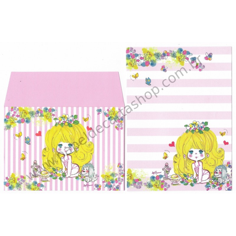 Conjunto de Mini-Papel de Carta com envelope ADO MIZUMORI 0053