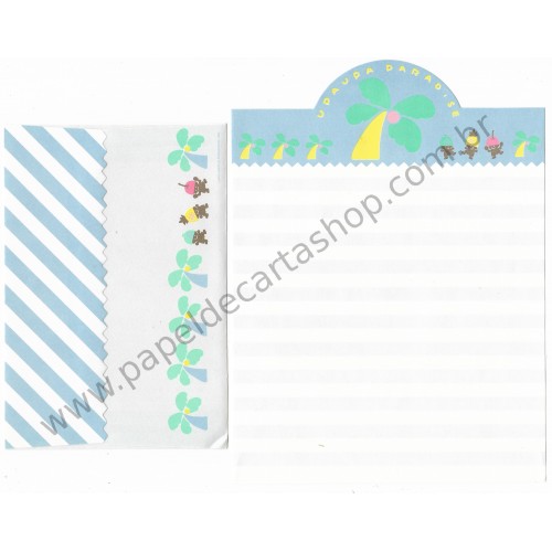 Ano 1983. Conjunto de Papel de Carta Vintage Upaupa Paradise CAZ SONY