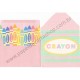 Ano 1983. Conjunto de Papel de Carta Vintage Crayons SONY