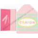 Ano 1983. Conjunto de Papel de Carta Vintage Crayons SONY