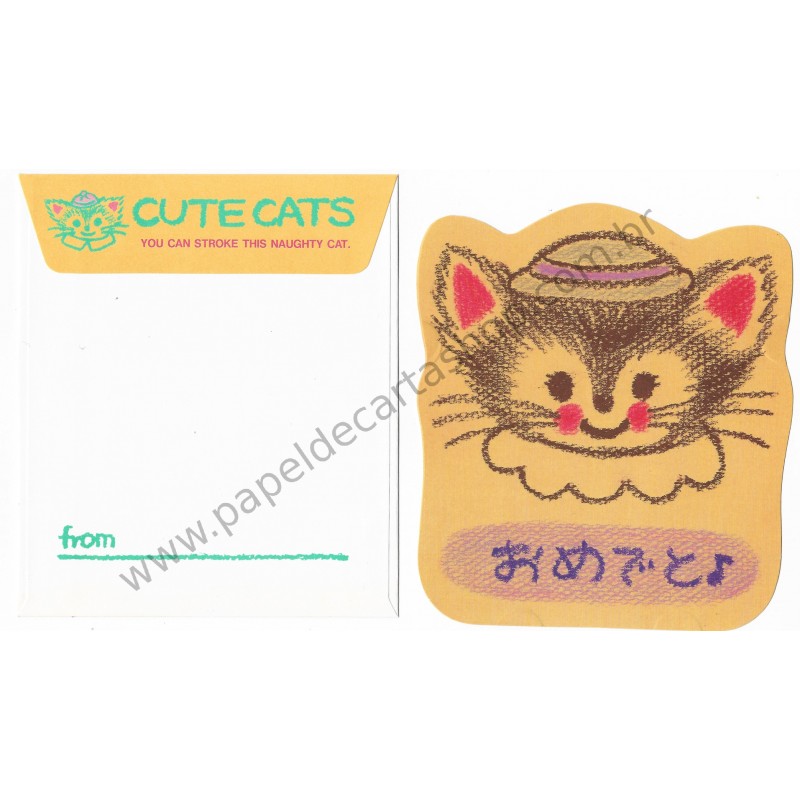 Conjunto de Papel de Carta Antigo (Vintage) Cute Cats CLL