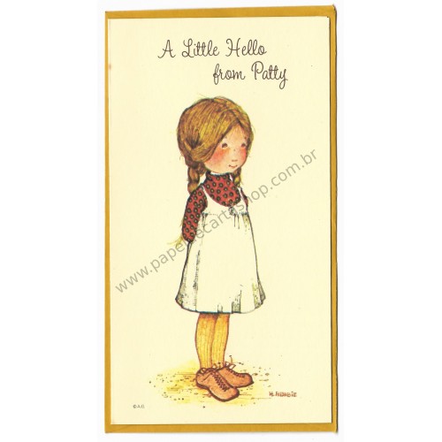 Notecard Antigo Holly Hobbie A Little Hello from Patty - American Greetings