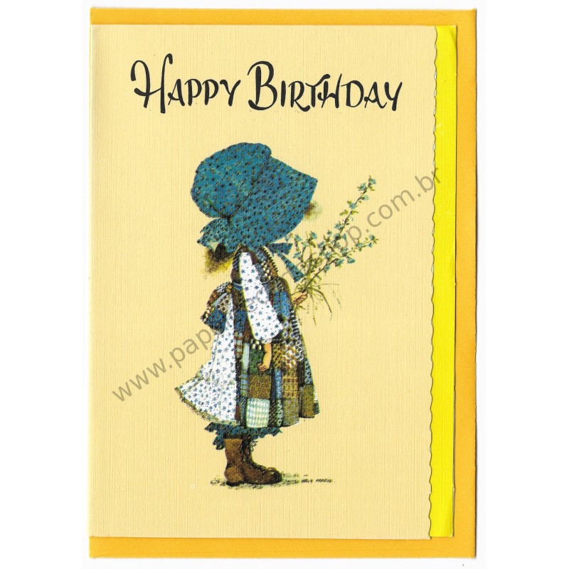 Notelette Antigo IMPORTADO G AM Holly Hobbie Many Happy Birthday