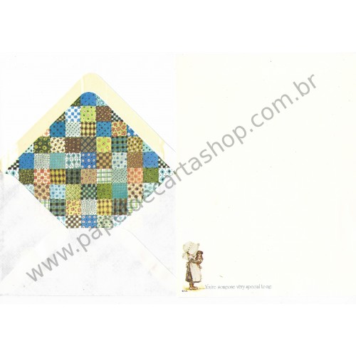 Conjunto de Papel de Carta Antigo Importado Holly Hobbie M79