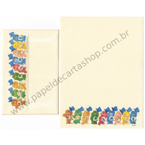 Conjunto de Papel de Carta Importado Ursinhos Carinhosos HATS - AG