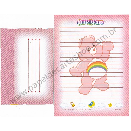 Ano 2010. Conjunto de Papel de Carta Importado Care Bears2