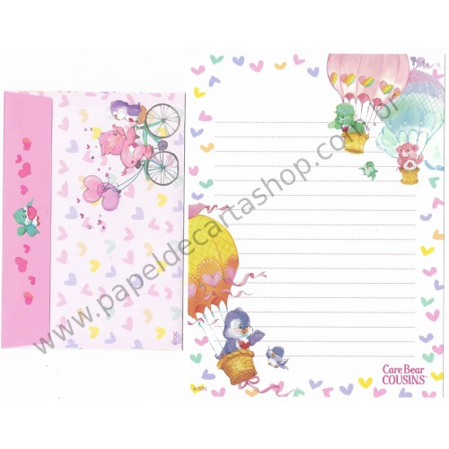 Conjunto de Papel de Carta Importado Care Bears Cousins 1