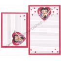 Conjunto de Papel de Carta IMPORTADO Betty Boop RED