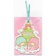 Ano 2013. Cartão Tag Merry Christmas Little Twin Stars TREE SANRIO