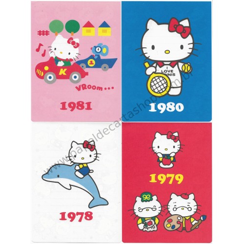 Ano 2009. Lote 35 NOTAS Hello Kitty 35th Anniversary Sanrio