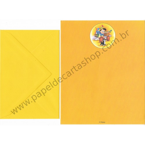 Conjunto de Papel de Carta VINTAGE Disney Pinocchio CAM