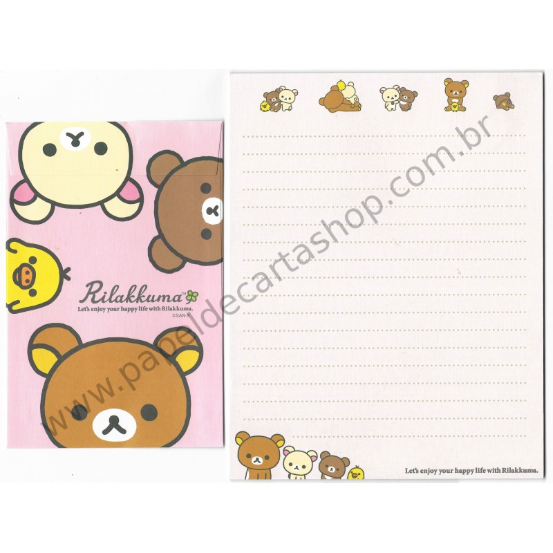 Kit 4 Conjuntos de Papel de Carta Rilakkuma 2017 - San-X