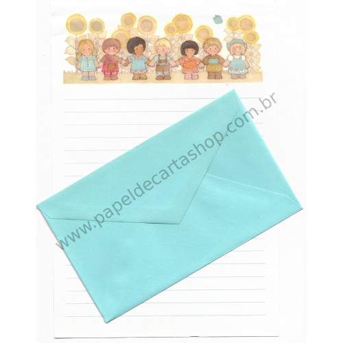 Conjunto de Papel de Carta Antigo Importado Ambassador Cards