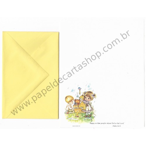 Conjunto de Papel de Carta Antigo Importado Luv'Ums