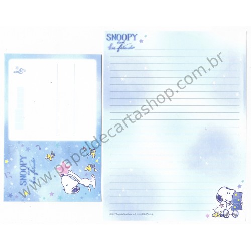 Conjunto de Papel de Carta Snoopy Good Day CAZ Peanuts 2017