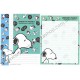 Kit 2 Conjuntos de Papel de Carta Snoopy's Family Peanuts 2014