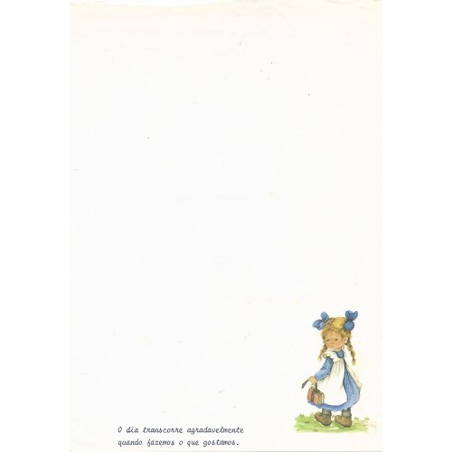 Papel de Carta Antigo Cromocart Menininhas 1 COM FRASE