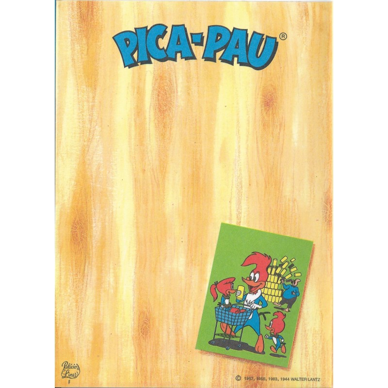 Papel de Carta Antigo Coleção Palacio's Line Turma do PICA-PAU F