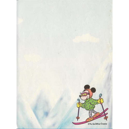 Papel de Carta Antigo Disney Minnie Ski - Soft Paper