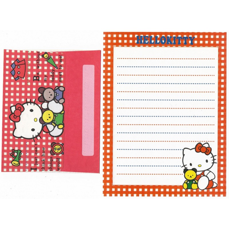 Conjunto de Papel de Carta Antigo Hello Kitty & Bear XDZ