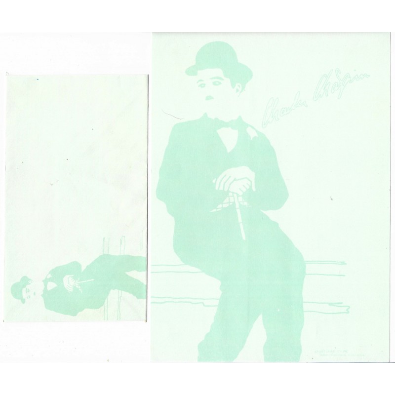 Ano 1987. Conjunto de Papel de Carta Chaplin Bubbles CVD