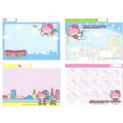 Ano 2007. Kit 4 Notas Hello Kitty Sanrio