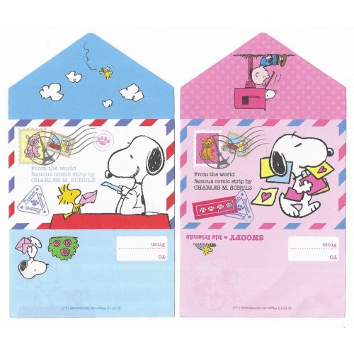 Kit 2 Notas Snoopy Letter Sanrio Peanuts Japan