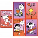 Kit 5 Mini-Cartões de Mensagem Valentines Antigo Importado Snoopy2