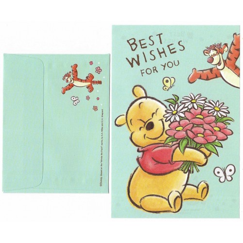 Mini Conjunto de Papel de Carta Disney POOH Best Wishes for You Japan