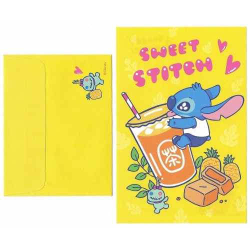 Mini Conjunto de Papel de Carta Disney Sweet Stitch Japan