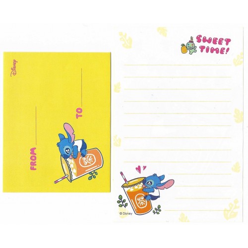 Mini Conjunto de Papel de Carta Disney Sweet Stitch Japan