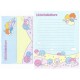 Ano 2003. Conjunto de Papel de Carta Little Twin Stars Silver & Gold C5 Sanrio