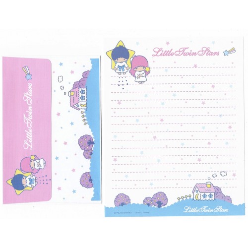 Ano 2003. Conjunto de Papel de Carta Little Twin Stars LBR Sanrio