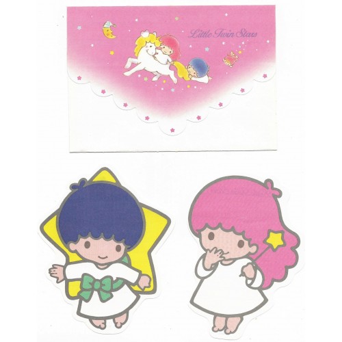 Ano 1990. Conjunto de Papel de Carta Kiki & Lala Vintage Sanrio