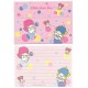 Ano 1987. Conjunto de Papel de Carta Little Twin Stars Bubbles Sanrio