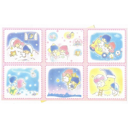 Ano 1989 Conjunto de Papel de Carta Little Twin Stars Dream CAM Sanrio