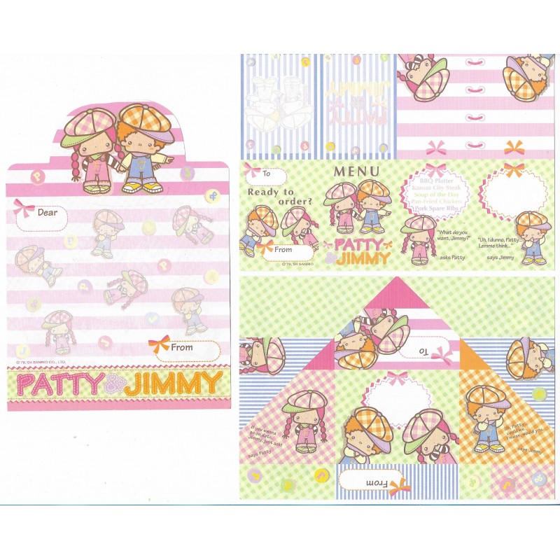 Ano 2004. Kit 3 Notas Patty & Jimmy Fine Sanrio