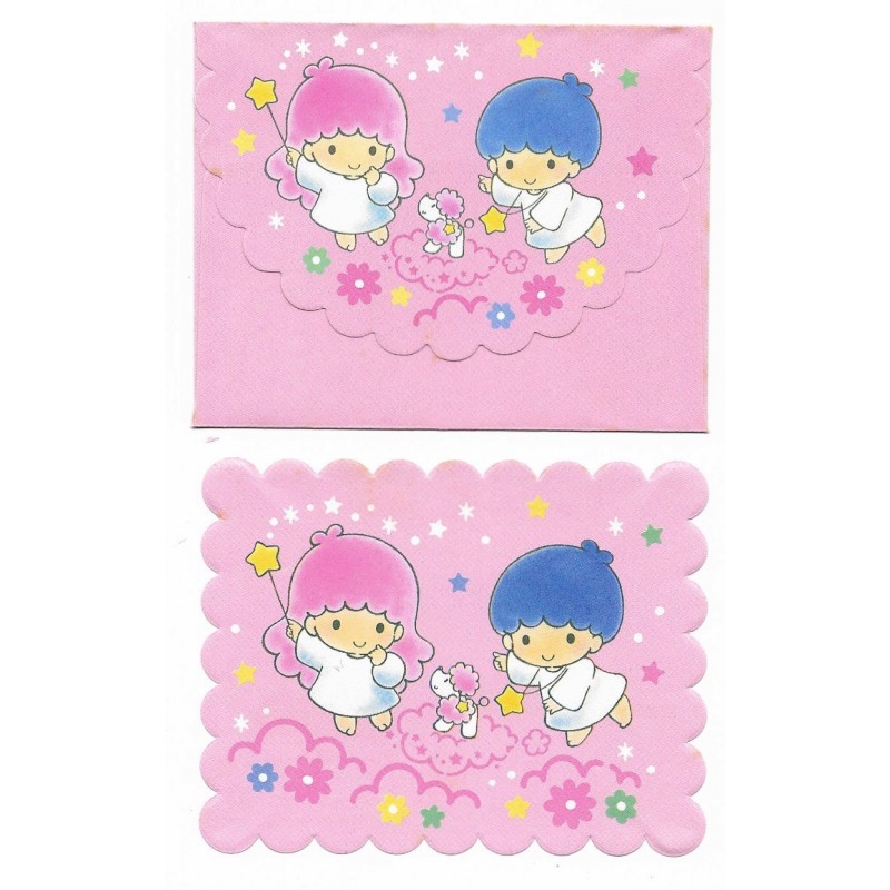 Ano 1994. Conjunto de Mini Papel de Carta Little Twin Stars CRS Sanrio