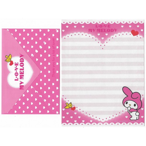 Ano 2010 Conjunto de Papel de Carta My Melody Love CRS Sanrio