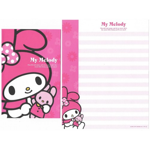 Ano 2010. Conjunto de Papel de Carta My Melody Happy1 Sanrio