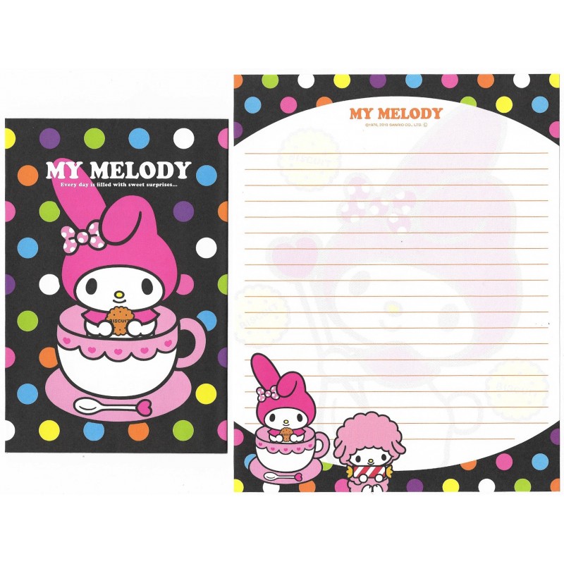 Ano 2010. Conjunto de Papel de Carta My Melody Happy2 Sanrio