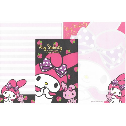 Ano 2011. Kit 2 Conjuntos de Papel de Carta My Melody Smile Sanrio